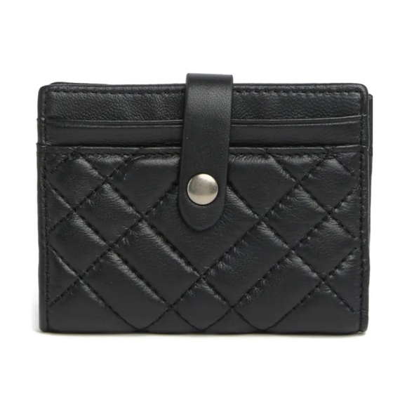 KURT GEIGER • Black Multi Card Holder Leather Wallet - Picture 1 of 5